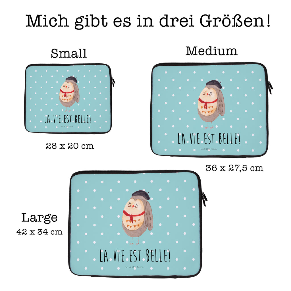 20 x 28 Notebook Tasche  Eule Französisch Notebook Tasche, Laptop, Computertasche, Tasche, Eule, Eulen, Eule Deko, Owl, hibou, La vie est belle, das Leben ist schön, Spruch schön, Spruch Französisch, Frankreich