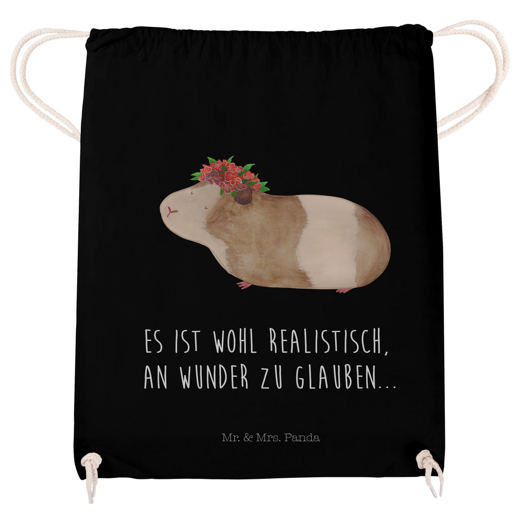 Sportbeutel Meerschweinchen weise Turnbeutel, Beutel, Sporttasche, Tasche, Stoffbeutel, Tiermotive, Gute Laune, lustige Sprüche, Tiere, Meerschweinchen, Meerie, Meeries, Wunder, Blumenkind, Realität, Spruch, Weisheit, Motivation, Wunderland
