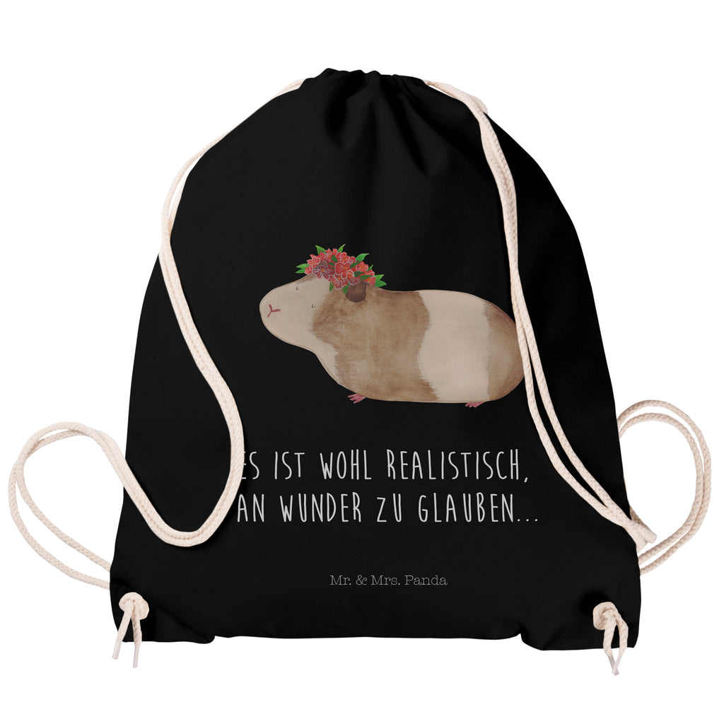 Sportbeutel Meerschweinchen weise Turnbeutel, Beutel, Sporttasche, Tasche, Stoffbeutel, Tiermotive, Gute Laune, lustige Sprüche, Tiere, Meerschweinchen, Meerie, Meeries, Wunder, Blumenkind, Realität, Spruch, Weisheit, Motivation, Wunderland