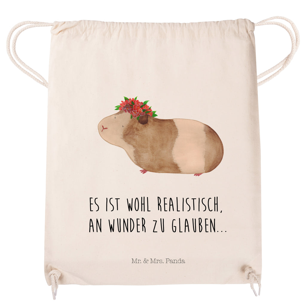 Sportbeutel Meerschweinchen weise Turnbeutel, Beutel, Sporttasche, Tasche, Stoffbeutel, Tiermotive, Gute Laune, lustige Sprüche, Tiere, Meerschweinchen, Meerie, Meeries, Wunder, Blumenkind, Realität, Spruch, Weisheit, Motivation, Wunderland