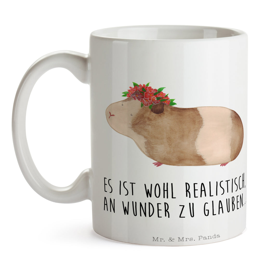 Tasse Meerschweinchen weise Meerschweinchen, Meerie, Meeries, Wunder, Blumenkind, Realität, Spruch, Weisheit, Motivation, Wunderland Becher, Kaffeetasse, Kaffeebecher, Tee, Frühstück, Büro  süße Tiermotive, gute Laune, lustige Sprüche, Tiere