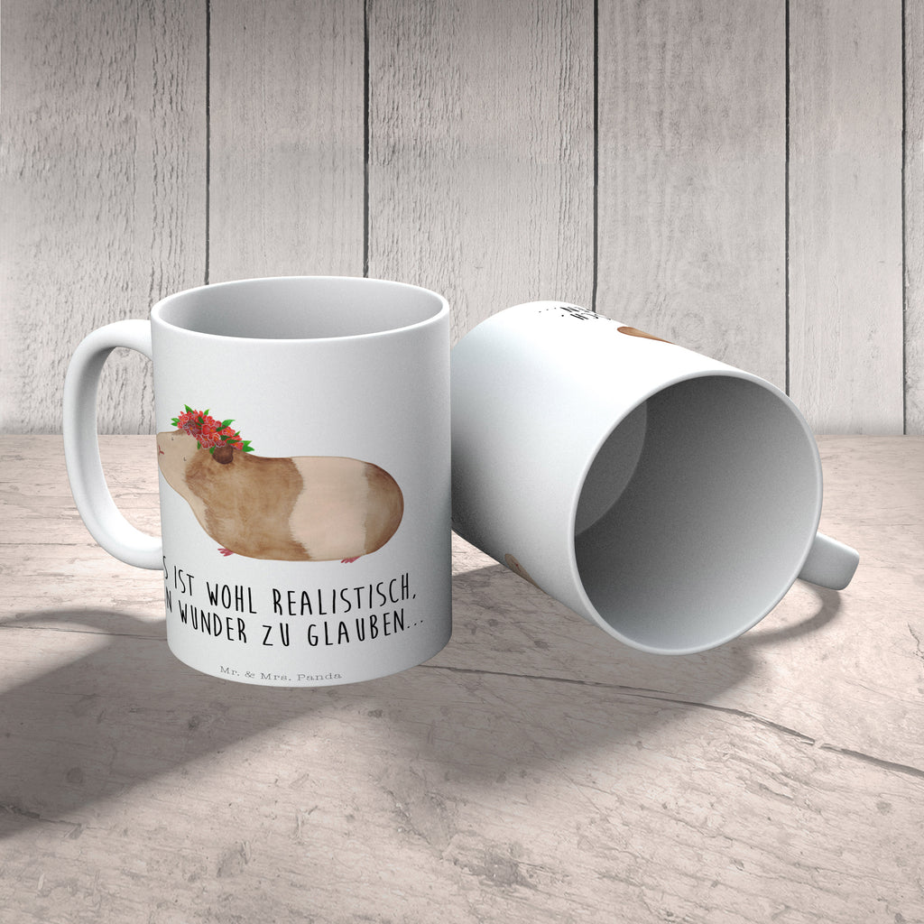 Tasse Meerschweinchen weise Meerschweinchen, Meerie, Meeries, Wunder, Blumenkind, Realität, Spruch, Weisheit, Motivation, Wunderland Becher, Kaffeetasse, Kaffeebecher, Tee, Frühstück, Büro  süße Tiermotive, gute Laune, lustige Sprüche, Tiere