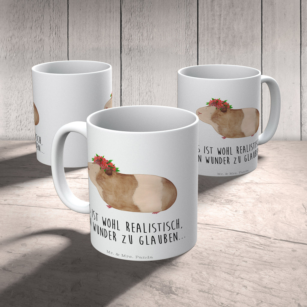 Tasse Meerschweinchen weise Meerschweinchen, Meerie, Meeries, Wunder, Blumenkind, Realität, Spruch, Weisheit, Motivation, Wunderland Becher, Kaffeetasse, Kaffeebecher, Tee, Frühstück, Büro  süße Tiermotive, gute Laune, lustige Sprüche, Tiere