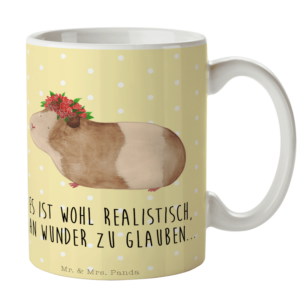 Tasse Meerschweinchen weise Meerschweinchen, Meerie, Meeries, Wunder, Blumenkind, Realität, Spruch, Weisheit, Motivation, Wunderland Becher, Kaffeetasse, Kaffeebecher, Tee, Frühstück, Büro  süße Tiermotive, gute Laune, lustige Sprüche, Tiere