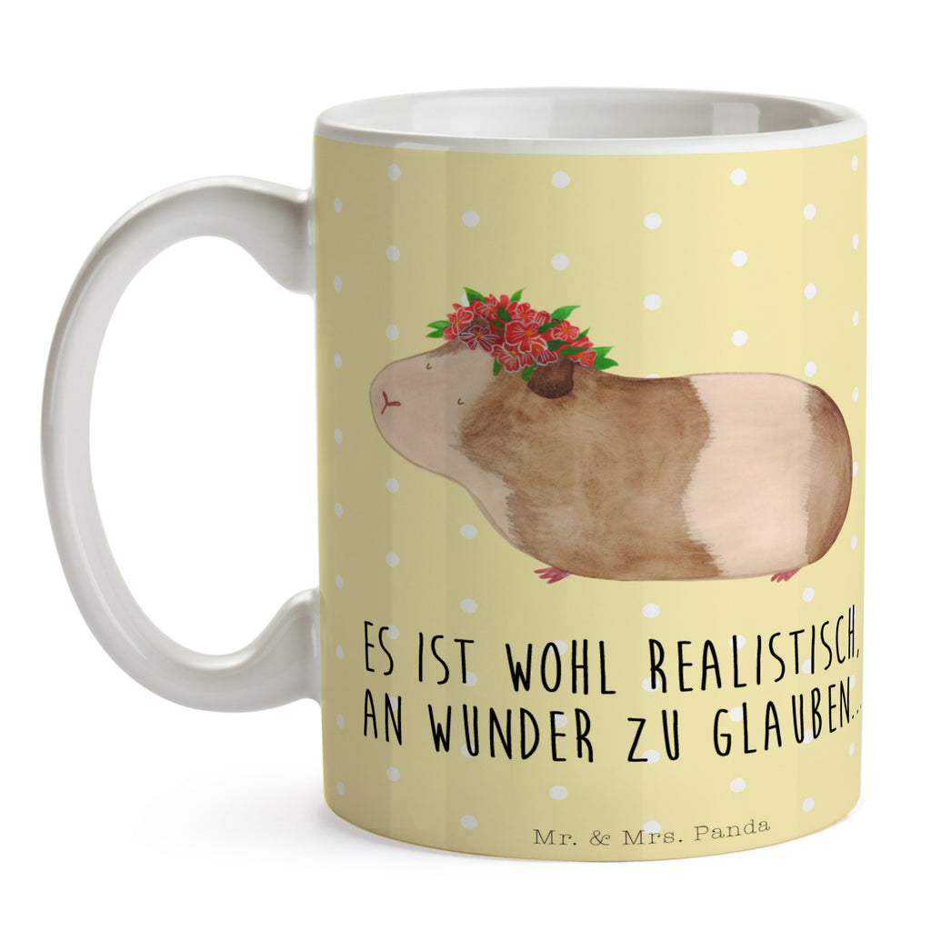 Tasse Meerschweinchen weise Meerschweinchen, Meerie, Meeries, Wunder, Blumenkind, Realität, Spruch, Weisheit, Motivation, Wunderland Becher, Kaffeetasse, Kaffeebecher, Tee, Frühstück, Büro  süße Tiermotive, gute Laune, lustige Sprüche, Tiere