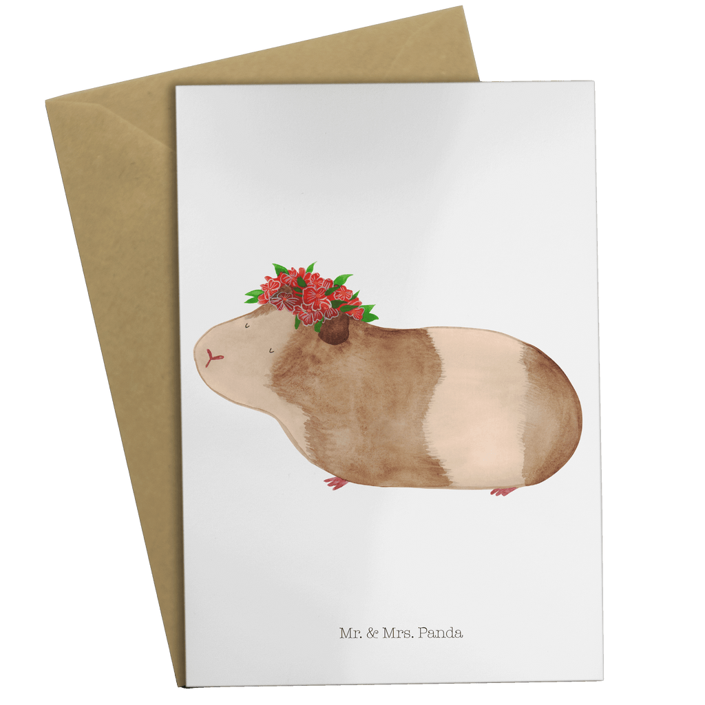 Grußkarte Meerschweinchen weise Klappkarte, Einladungskarte, Glückwunschkarte, Hochzeitskarte, Geburtstagskarte, Karte, Tiermotive, Gute Laune, lustige Sprüche, Tiere, Meerschweinchen, Meerie, Meeries, Wunder, Blumenkind, Realität, Spruch, Weisheit, Motivation, Wunderland