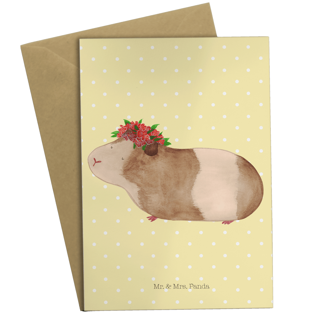 Grußkarte Meerschweinchen weise Klappkarte, Einladungskarte, Glückwunschkarte, Hochzeitskarte, Geburtstagskarte, Karte, Tiermotive, Gute Laune, lustige Sprüche, Tiere, Meerschweinchen, Meerie, Meeries, Wunder, Blumenkind, Realität, Spruch, Weisheit, Motivation, Wunderland