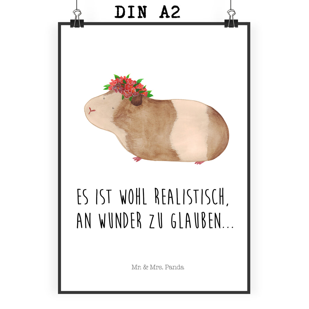 Poster Meerschweinchen weise Poster, Wandposter, Bild, Wanddeko, Küchenposter, Kinderposter, Wanddeko Bild, Raumdekoration, Wanddekoration, Handgemaltes Poster, Mr. & Mrs. Panda Poster, Designposter, Kunstdruck, Posterdruck, Tiermotive, Gute Laune, lustige Sprüche, Tiere, Meerschweinchen, Meerie, Meeries, Wunder, Blumenkind, Realität, Spruch, Weisheit, Motivation, Wunderland