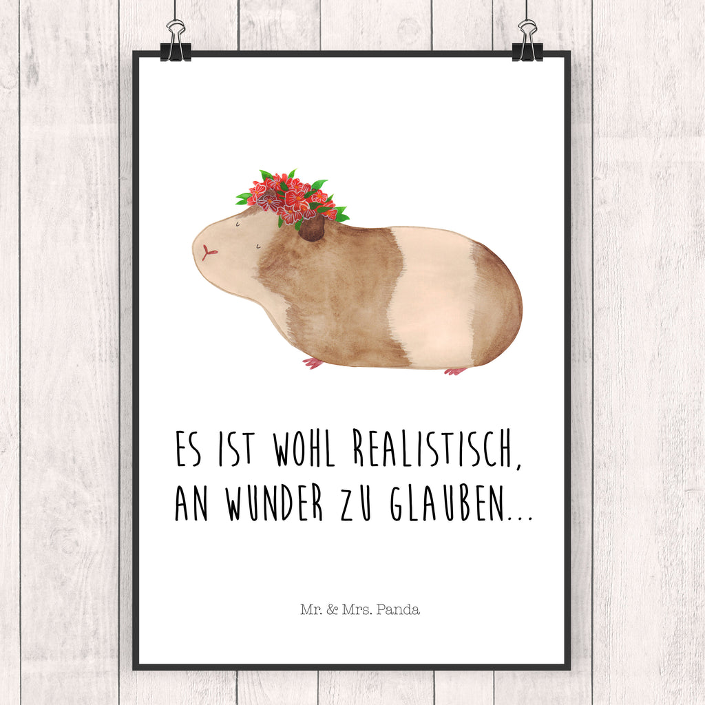 Poster Meerschweinchen weise Poster, Wandposter, Bild, Wanddeko, Küchenposter, Kinderposter, Wanddeko Bild, Raumdekoration, Wanddekoration, Handgemaltes Poster, Mr. & Mrs. Panda Poster, Designposter, Kunstdruck, Posterdruck, Tiermotive, Gute Laune, lustige Sprüche, Tiere, Meerschweinchen, Meerie, Meeries, Wunder, Blumenkind, Realität, Spruch, Weisheit, Motivation, Wunderland