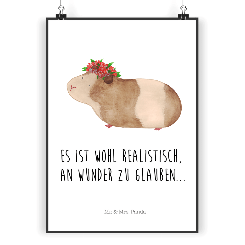 Poster Meerschweinchen weise Poster, Wandposter, Bild, Wanddeko, Küchenposter, Kinderposter, Wanddeko Bild, Raumdekoration, Wanddekoration, Handgemaltes Poster, Mr. & Mrs. Panda Poster, Designposter, Kunstdruck, Posterdruck, Tiermotive, Gute Laune, lustige Sprüche, Tiere, Meerschweinchen, Meerie, Meeries, Wunder, Blumenkind, Realität, Spruch, Weisheit, Motivation, Wunderland