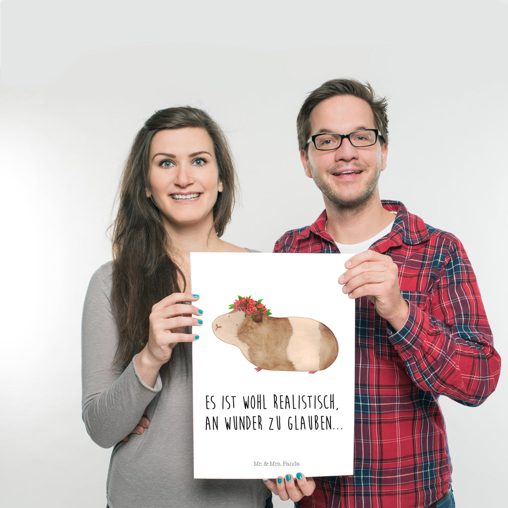 Poster Meerschweinchen weise Poster, Wandposter, Bild, Wanddeko, Küchenposter, Kinderposter, Wanddeko Bild, Raumdekoration, Wanddekoration, Handgemaltes Poster, Mr. & Mrs. Panda Poster, Designposter, Kunstdruck, Posterdruck, Tiermotive, Gute Laune, lustige Sprüche, Tiere, Meerschweinchen, Meerie, Meeries, Wunder, Blumenkind, Realität, Spruch, Weisheit, Motivation, Wunderland