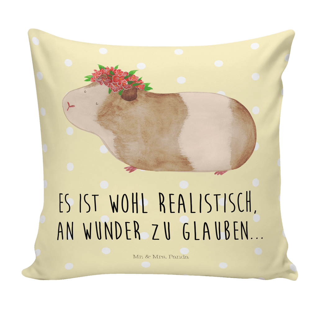 40x40 Kissen Meerschweinchen weise Kissenhülle, Kopfkissen, Sofakissen, Dekokissen, Motivkissen, Tiermotive, Gute Laune, lustige Sprüche, Tiere, Meerschweinchen, Meerie, Meeries, Wunder, Blumenkind, Realität, Spruch, Weisheit, Motivation, Wunderland