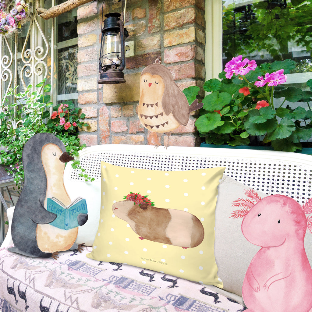 40x40 Kissen Meerschweinchen weise Kissenhülle, Kopfkissen, Sofakissen, Dekokissen, Motivkissen, Tiermotive, Gute Laune, lustige Sprüche, Tiere, Meerschweinchen, Meerie, Meeries, Wunder, Blumenkind, Realität, Spruch, Weisheit, Motivation, Wunderland