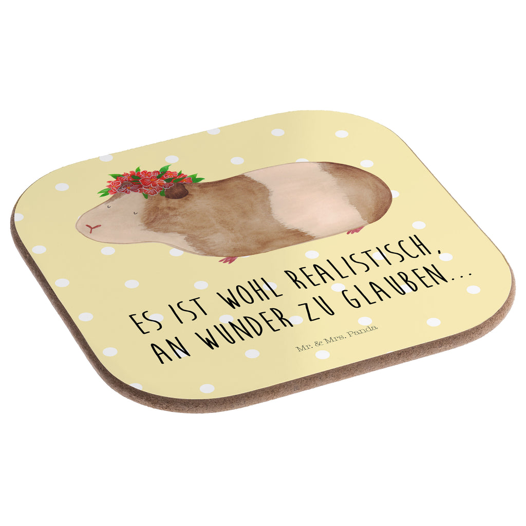 Quadratische Untersetzer Meerschweinchen weise Bierdeckel, Glasuntersetzer, Untersetzer Gläser, Getränkeuntersetzer, Tiermotive, Gute Laune, lustige Sprüche, Tiere, Meerschweinchen, Meerie, Meeries, Wunder, Blumenkind, Realität, Spruch, Weisheit, Motivation, Wunderland