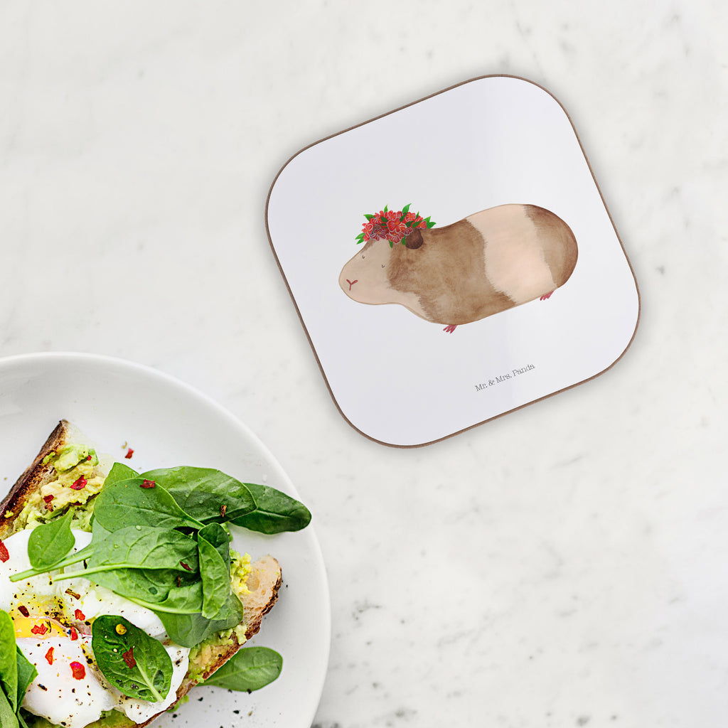 Quadratische Untersetzer Meerschweinchen weise Bierdeckel, Glasuntersetzer, Untersetzer Gläser, Getränkeuntersetzer, Tiermotive, Gute Laune, lustige Sprüche, Tiere, Meerschweinchen, Meerie, Meeries, Wunder, Blumenkind, Realität, Spruch, Weisheit, Motivation, Wunderland