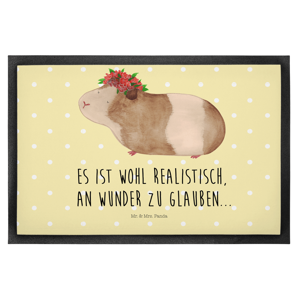 Fußmatte Meerschweinchen weise Meerschweinchen, Meerie, Meeries, Wunder, Blumenkind, Realität, Spruch, Weisheit, Motivation, Wunderland Türvorleger, Schmutzmatte, Fußabtreter, Matte, Schmutzfänger, Fußabstreifer, Schmutzfangmatte, Türmatte, Motivfußmatte,  Haustürmatte, Vorleger  süße Tiermotive, gute Laune, lustige Sprüche, Tiere