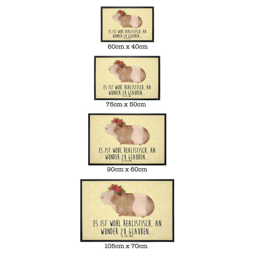 Fußmatte Meerschweinchen weise Meerschweinchen, Meerie, Meeries, Wunder, Blumenkind, Realität, Spruch, Weisheit, Motivation, Wunderland Türvorleger, Schmutzmatte, Fußabtreter, Matte, Schmutzfänger, Fußabstreifer, Schmutzfangmatte, Türmatte, Motivfußmatte,  Haustürmatte, Vorleger  süße Tiermotive, gute Laune, lustige Sprüche, Tiere