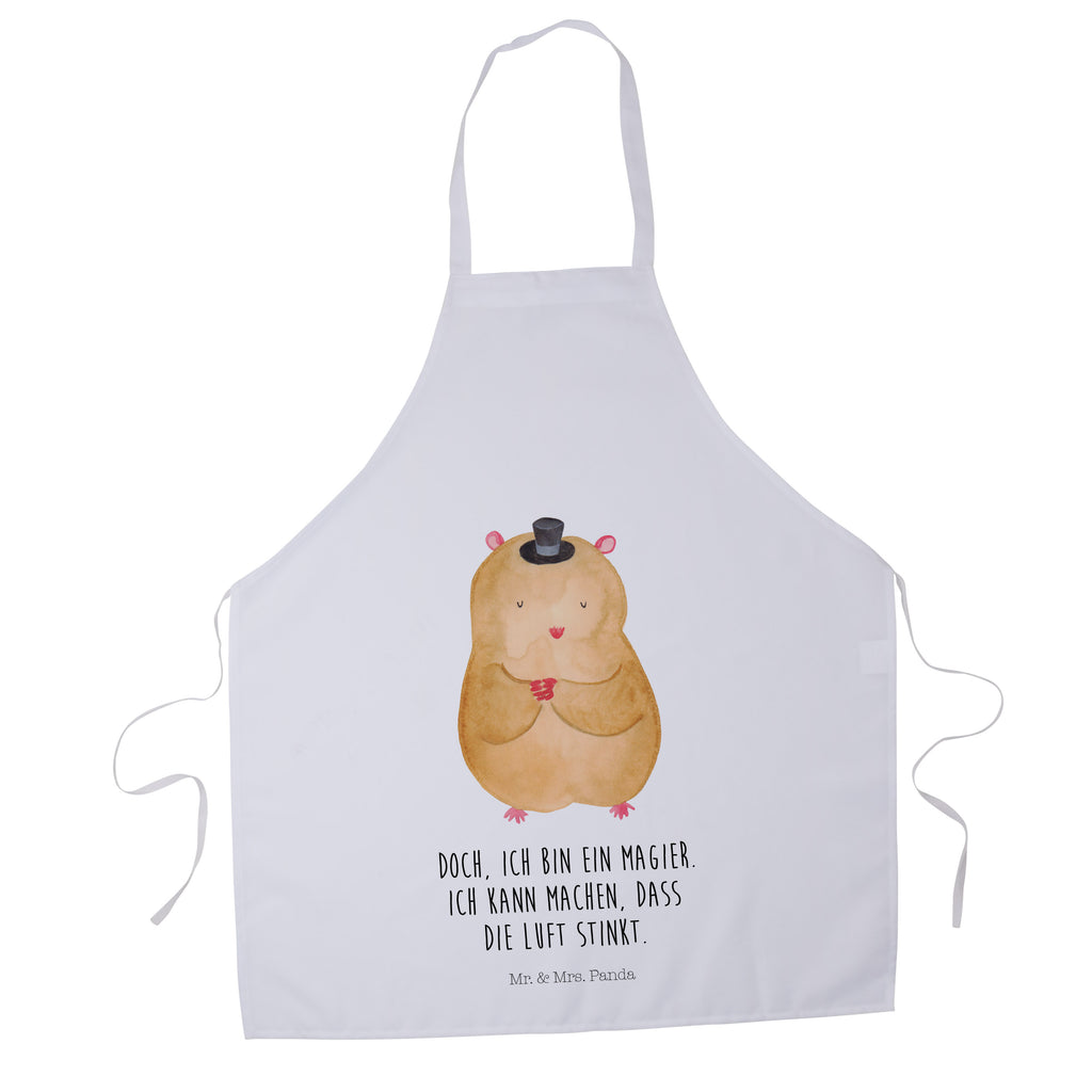 Kochschürze Hamster mit Hut Schürze, Backschürze, Küchenschürze, Grillschürze, Latzschürze, Tiermotive, Gute Laune, lustige Sprüche, Tiere, Hamster, Hut, Magier, Zylinder, Zwerghamster, Zauberer, Houdini