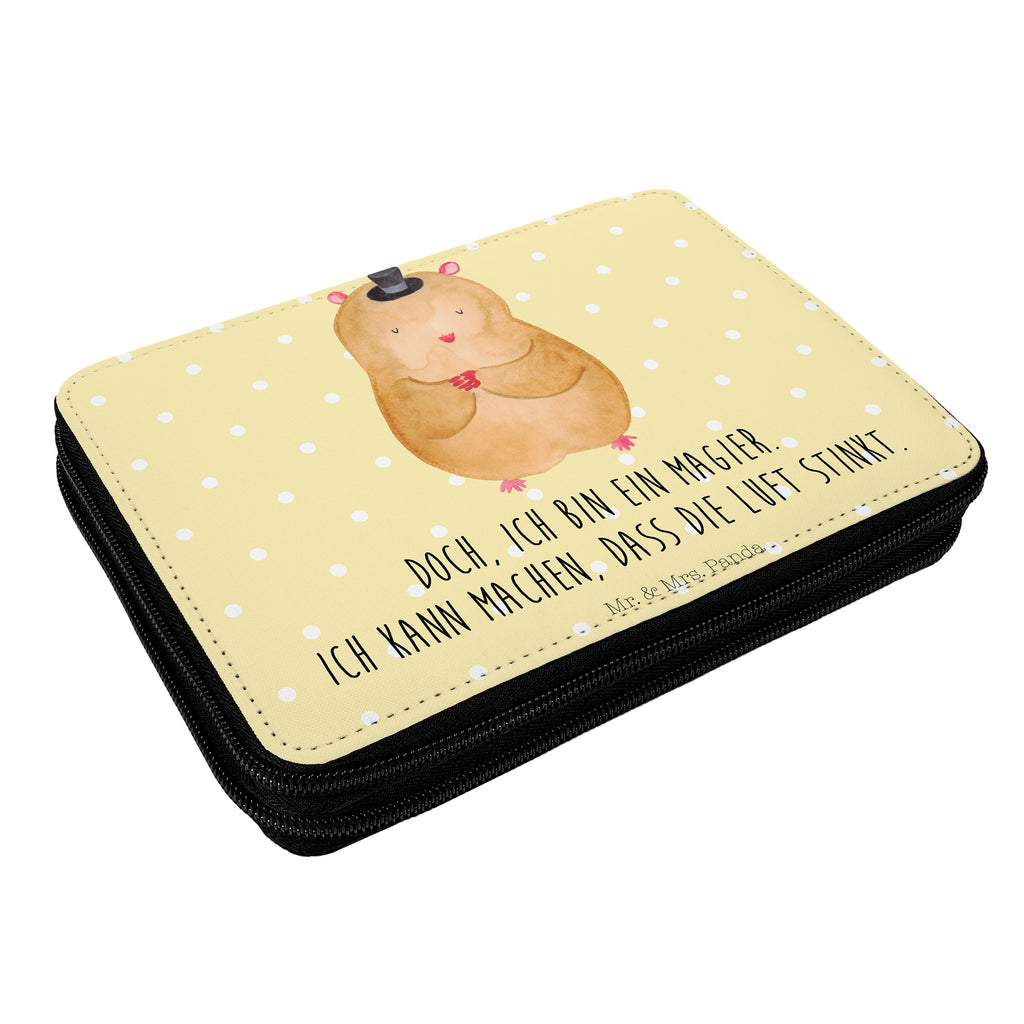 Federmappe Hamster mit Hut Federmappe, Stiftetasche, Stifte Etui, Schule, Einschulung, Geschenk, Kind, Schüler, Schülerin, Stifterolle, Federmäppchen, Motiv, Grundschule, Federmäppchen bedruckt, Büro Stifte Etui, Bestückte Federmappe, Kinder Federmappe, Federmappe Einschulung, Tiermotive, Gute Laune, lustige Sprüche, Tiere, Hamster, Hut, Magier, Zylinder, Zwerghamster, Zauberer, Houdini