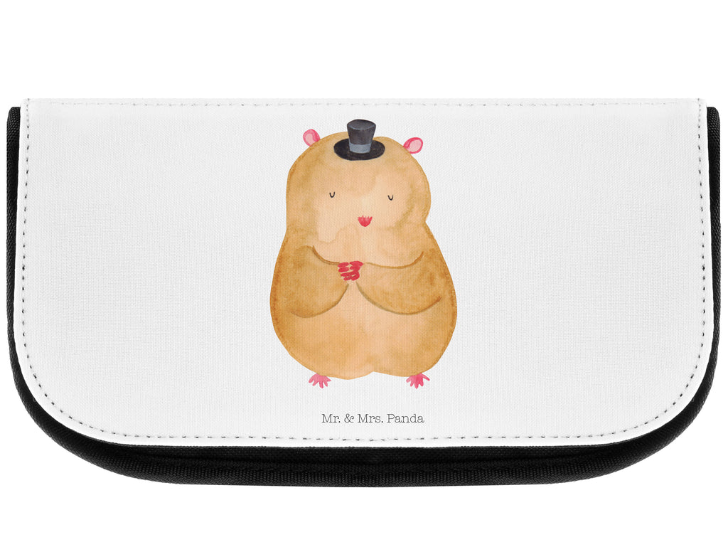 Kosmetiktasche Hamster mit Hut Kosmetikbeutel, Kulturtasche, Kulturbeutel, Schminktasche, Make-Up Tasche, Tiermotive, Gute Laune, lustige Sprüche, Tiere, Hamster, Hut, Magier, Zylinder, Zwerghamster, Zauberer, Houdini