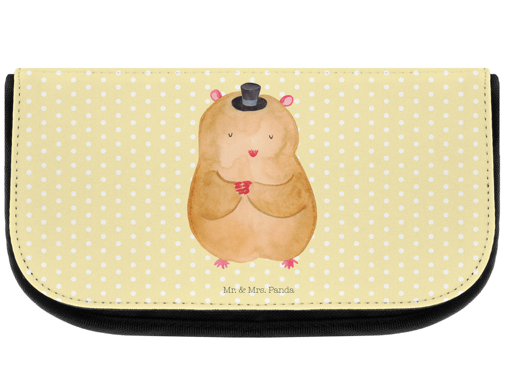 Kosmetiktasche Hamster mit Hut Kosmetikbeutel, Kulturtasche, Kulturbeutel, Schminktasche, Make-Up Tasche, Tiermotive, Gute Laune, lustige Sprüche, Tiere, Hamster, Hut, Magier, Zylinder, Zwerghamster, Zauberer, Houdini