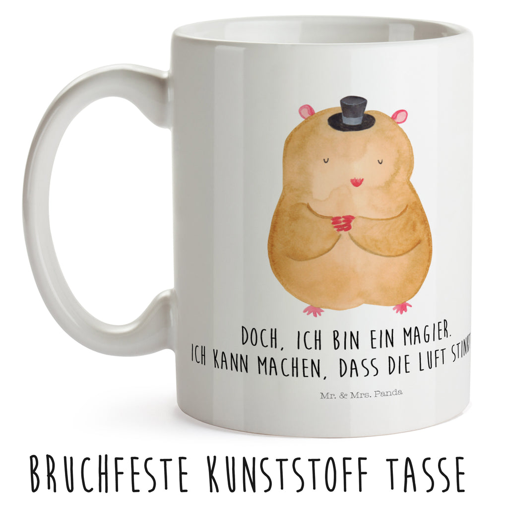 Kindertasse Hamster mit Hut Kunststoff Tasse, Kindergarten, Tasse, Trinkbecher, Camping Becher, Kaffeetasse, Kunststoffbecher, Kindergartenbecher, Outdoorgeschirr, Kunststoffgeschirr, Reisebecher, Reisetasse, Kinderbecher, Tiermotive, Gute Laune, lustige Sprüche, Tiere, Hamster, Hut, Magier, Zylinder, Zwerghamster, Zauberer, Houdini