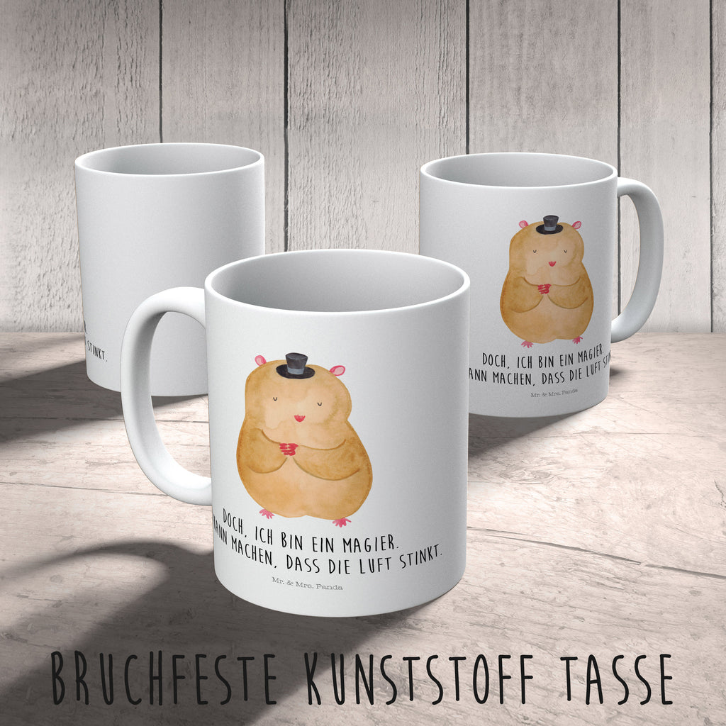 Kindertasse Hamster mit Hut Kunststoff Tasse, Kindergarten, Tasse, Trinkbecher, Camping Becher, Kaffeetasse, Kunststoffbecher, Kindergartenbecher, Outdoorgeschirr, Kunststoffgeschirr, Reisebecher, Reisetasse, Kinderbecher, Tiermotive, Gute Laune, lustige Sprüche, Tiere, Hamster, Hut, Magier, Zylinder, Zwerghamster, Zauberer, Houdini