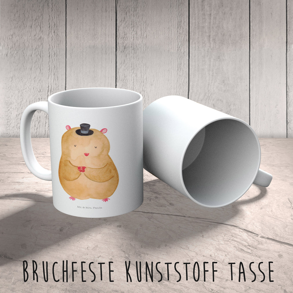Kindertasse Hamster mit Hut Kunststoff Tasse, Kindergarten, Tasse, Trinkbecher, Camping Becher, Kaffeetasse, Kunststoffbecher, Kindergartenbecher, Outdoorgeschirr, Kunststoffgeschirr, Reisebecher, Reisetasse, Kinderbecher, Tiermotive, Gute Laune, lustige Sprüche, Tiere, Hamster, Hut, Magier, Zylinder, Zwerghamster, Zauberer, Houdini