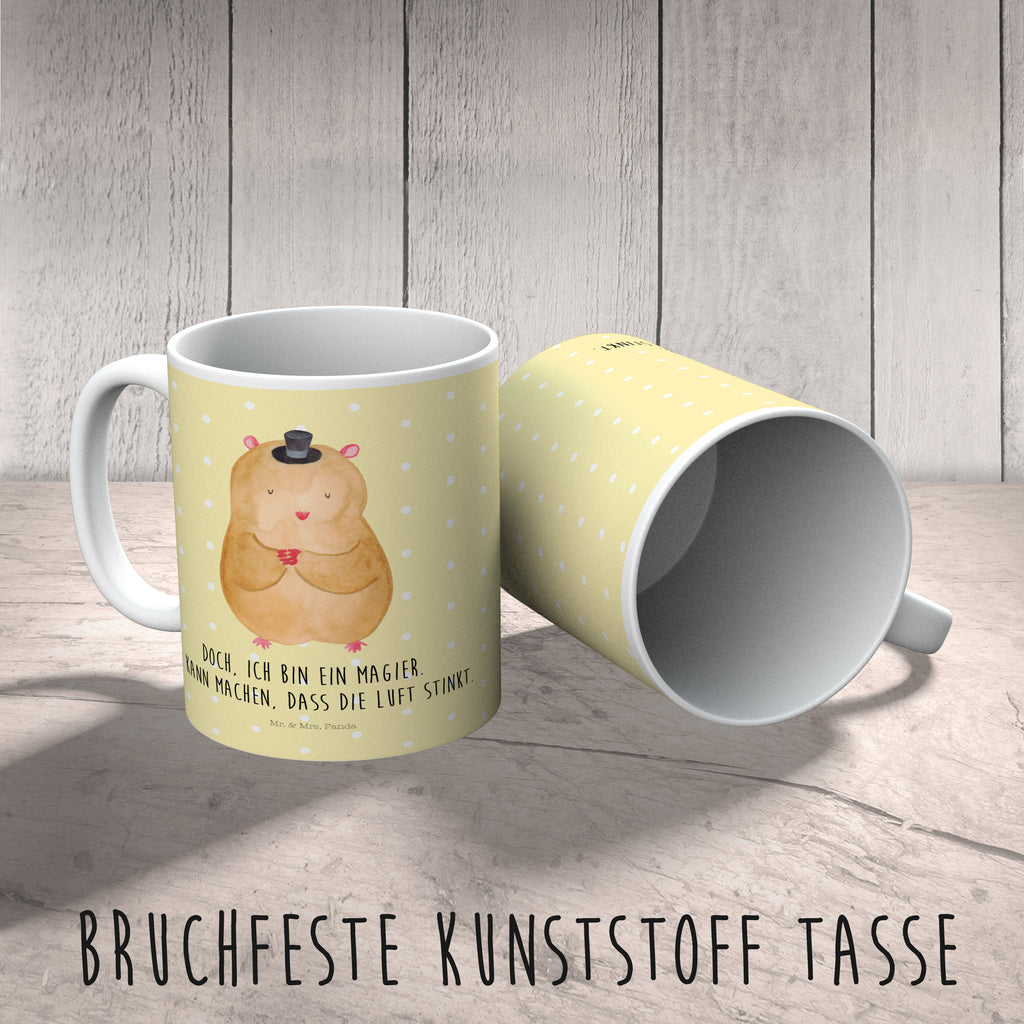 Kindertasse Hamster mit Hut Kunststoff Tasse, Kindergarten, Tasse, Trinkbecher, Camping Becher, Kaffeetasse, Kunststoffbecher, Kindergartenbecher, Outdoorgeschirr, Kunststoffgeschirr, Reisebecher, Reisetasse, Kinderbecher, Tiermotive, Gute Laune, lustige Sprüche, Tiere, Hamster, Hut, Magier, Zylinder, Zwerghamster, Zauberer, Houdini
