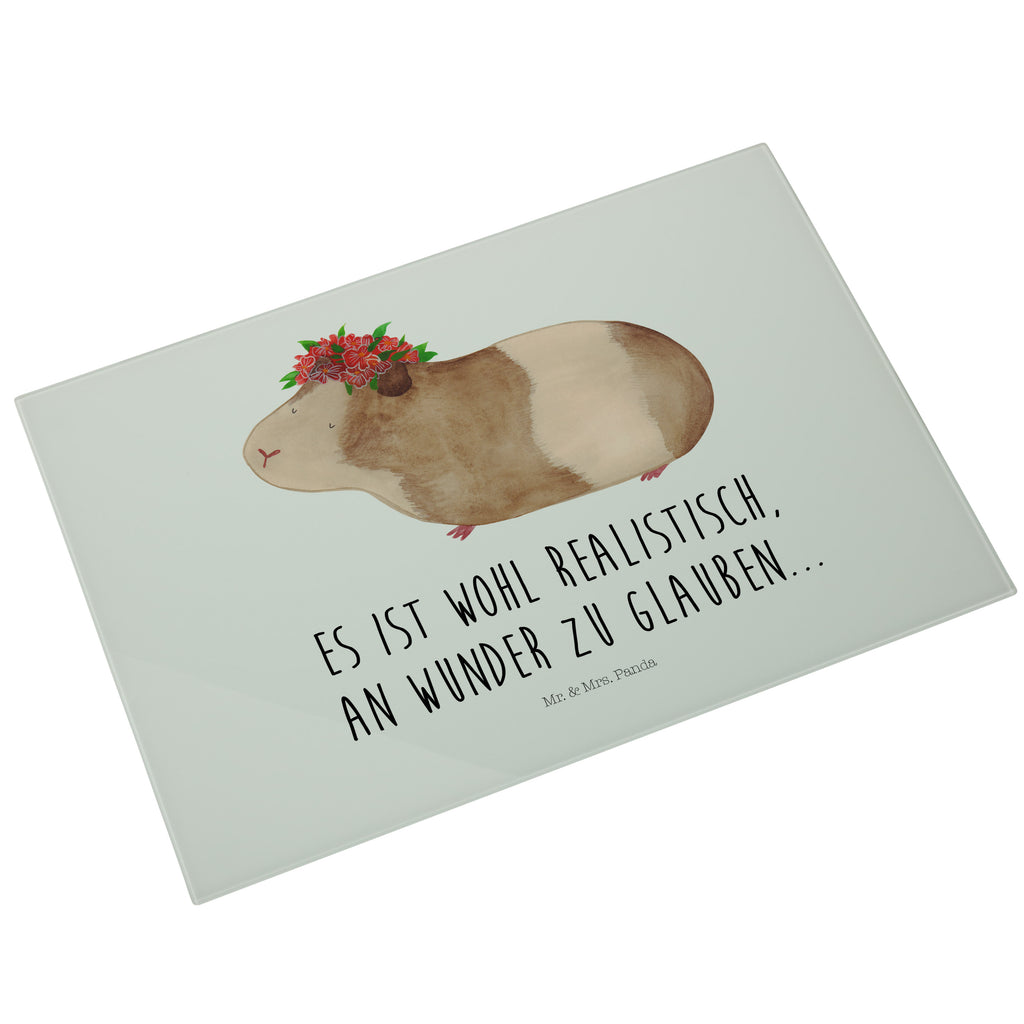 XL Glas Schneidbrett Meerschweinchen weise Glasschneidebrett, Schneidebrett, Frühstücksbrett, Küche, Tiermotive, Gute Laune, lustige Sprüche, Tiere, Meerschweinchen, Meerie, Meeries, Wunder, Blumenkind, Realität, Spruch, Weisheit, Motivation, Wunderland