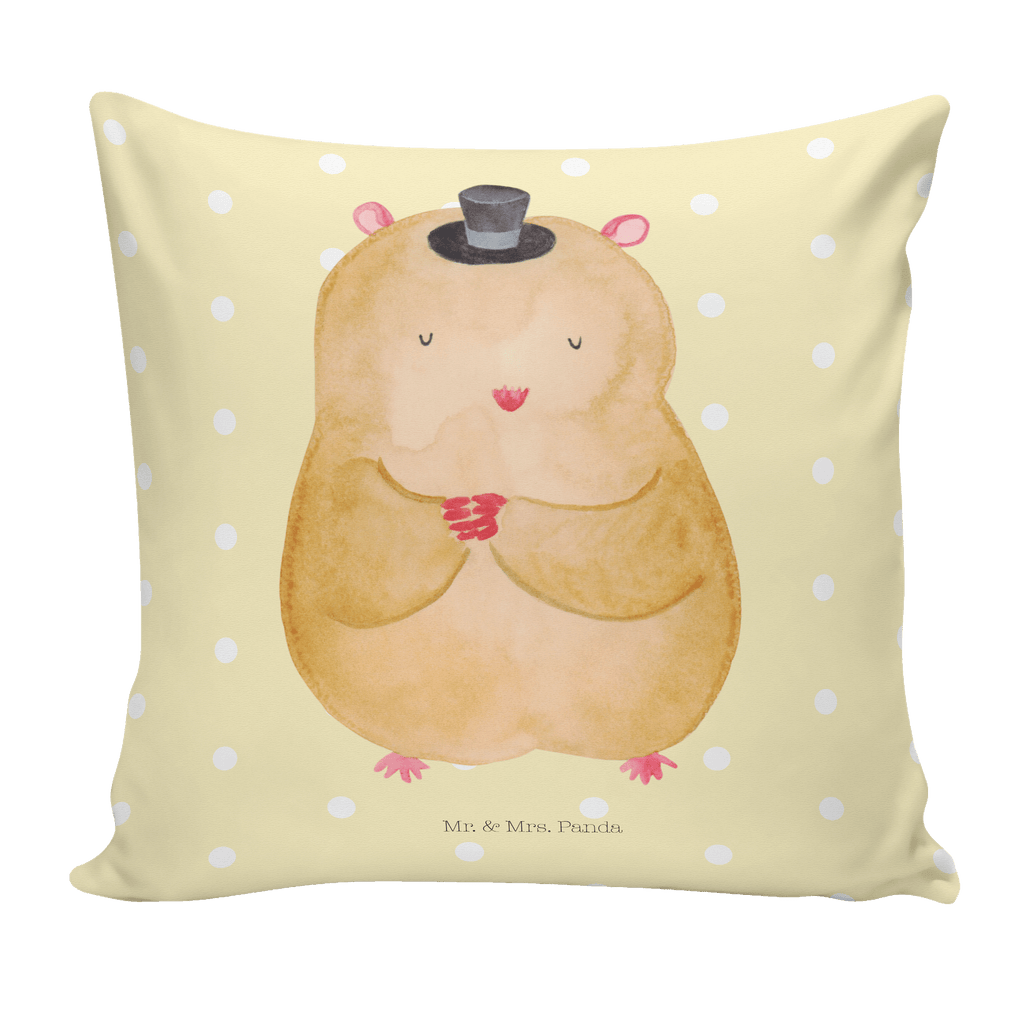 40x40 Kissen Hamster mit Hut Kissenhülle, Kopfkissen, Sofakissen, Dekokissen, Motivkissen, Tiermotive, Gute Laune, lustige Sprüche, Tiere, Hamster, Hut, Magier, Zylinder, Zwerghamster, Zauberer, Houdini