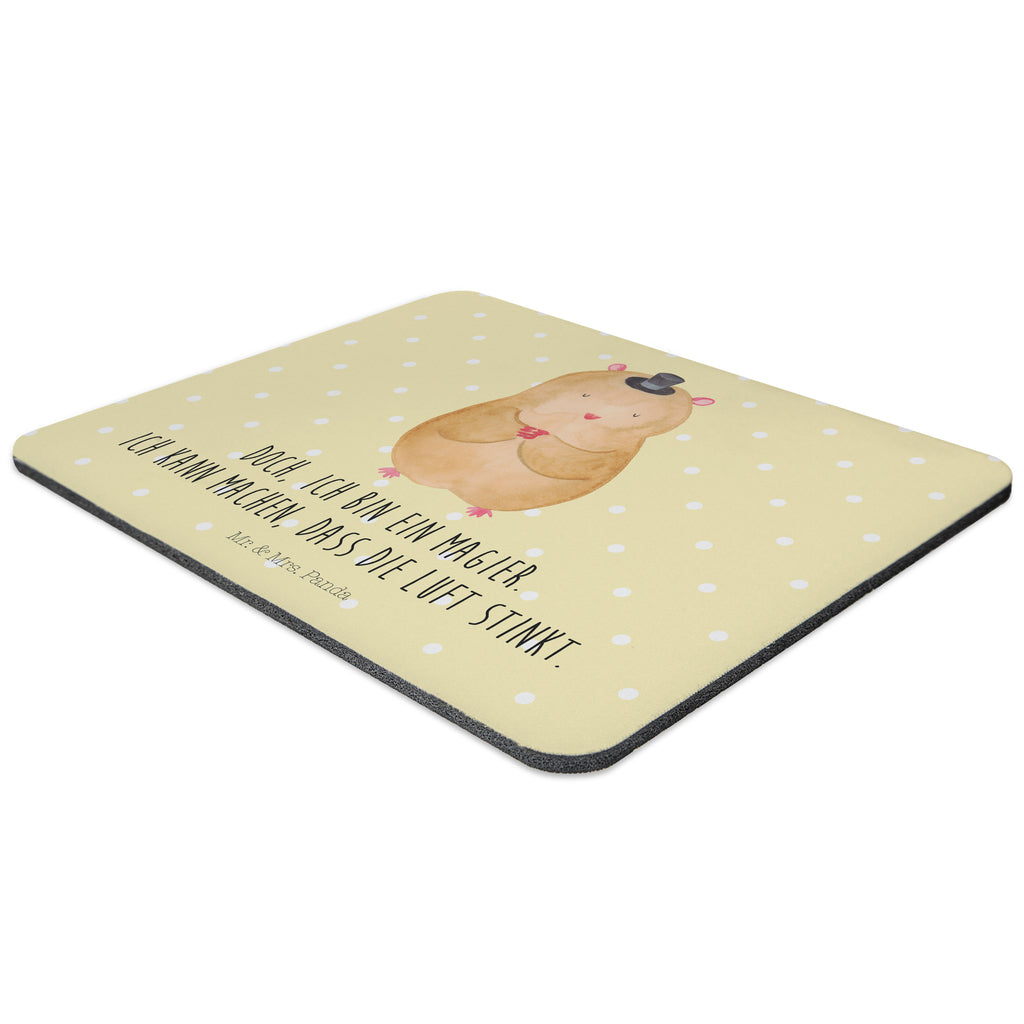 Mauspad Hamster mit Hut Mousepad, Computer zubehör, Büroausstattung, PC Zubehör, Arbeitszimmer, Mauspad, Einzigartiges Mauspad, Designer Mauspad, Tiermotive, Gute Laune, lustige Sprüche, Tiere, Hamster, Hut, Magier, Zylinder, Zwerghamster, Zauberer, Houdini