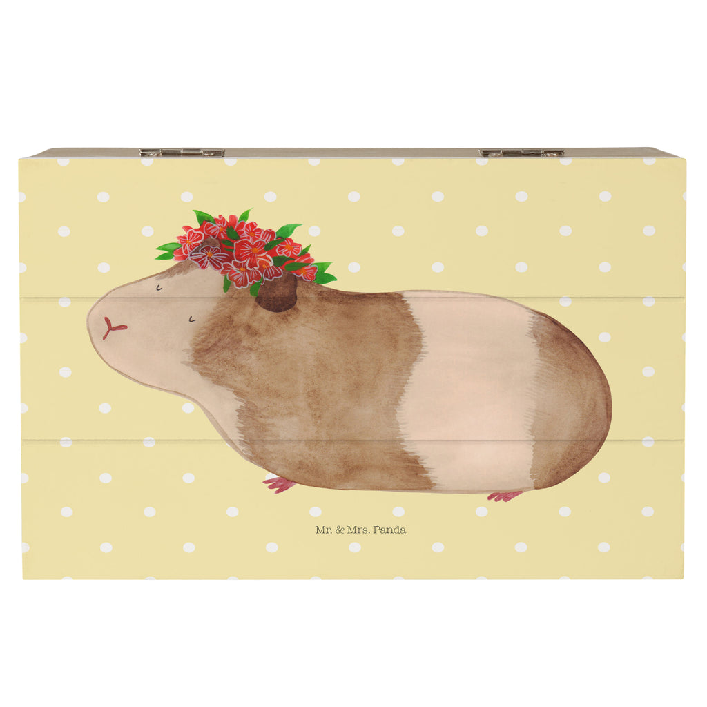 Holzkiste Meerschweinchen weise Holzkiste, Kiste, Schatzkiste, Truhe, Schatulle, XXL, Erinnerungsbox, Erinnerungskiste, Dekokiste, Aufbewahrungsbox, Tiermotive, Gute Laune, lustige Sprüche, Tiere, Meerschweinchen, Meerie, Meeries, Wunder, Blumenkind, Realität, Spruch, Weisheit, Motivation, Wunderland