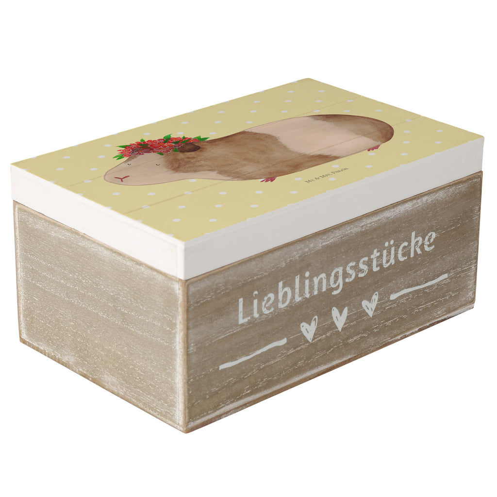 Holzkiste Meerschweinchen weise Holzkiste, Kiste, Schatzkiste, Truhe, Schatulle, XXL, Erinnerungsbox, Erinnerungskiste, Dekokiste, Aufbewahrungsbox, Tiermotive, Gute Laune, lustige Sprüche, Tiere, Meerschweinchen, Meerie, Meeries, Wunder, Blumenkind, Realität, Spruch, Weisheit, Motivation, Wunderland