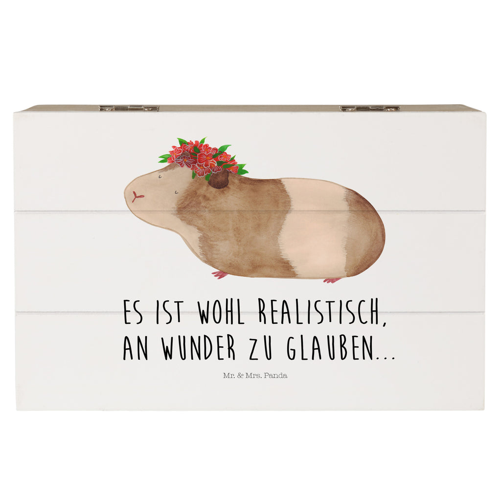 Holzkiste Meerschweinchen weise Holzkiste, Kiste, Schatzkiste, Truhe, Schatulle, XXL, Erinnerungsbox, Erinnerungskiste, Dekokiste, Aufbewahrungsbox, Tiermotive, Gute Laune, lustige Sprüche, Tiere, Meerschweinchen, Meerie, Meeries, Wunder, Blumenkind, Realität, Spruch, Weisheit, Motivation, Wunderland
