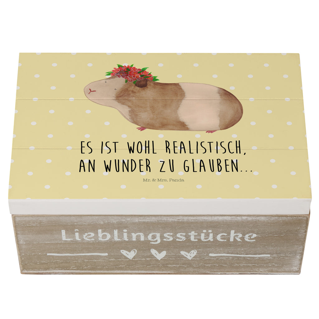 Holzkiste Meerschweinchen weise Holzkiste, Kiste, Schatzkiste, Truhe, Schatulle, XXL, Erinnerungsbox, Erinnerungskiste, Dekokiste, Aufbewahrungsbox, Tiermotive, Gute Laune, lustige Sprüche, Tiere, Meerschweinchen, Meerie, Meeries, Wunder, Blumenkind, Realität, Spruch, Weisheit, Motivation, Wunderland