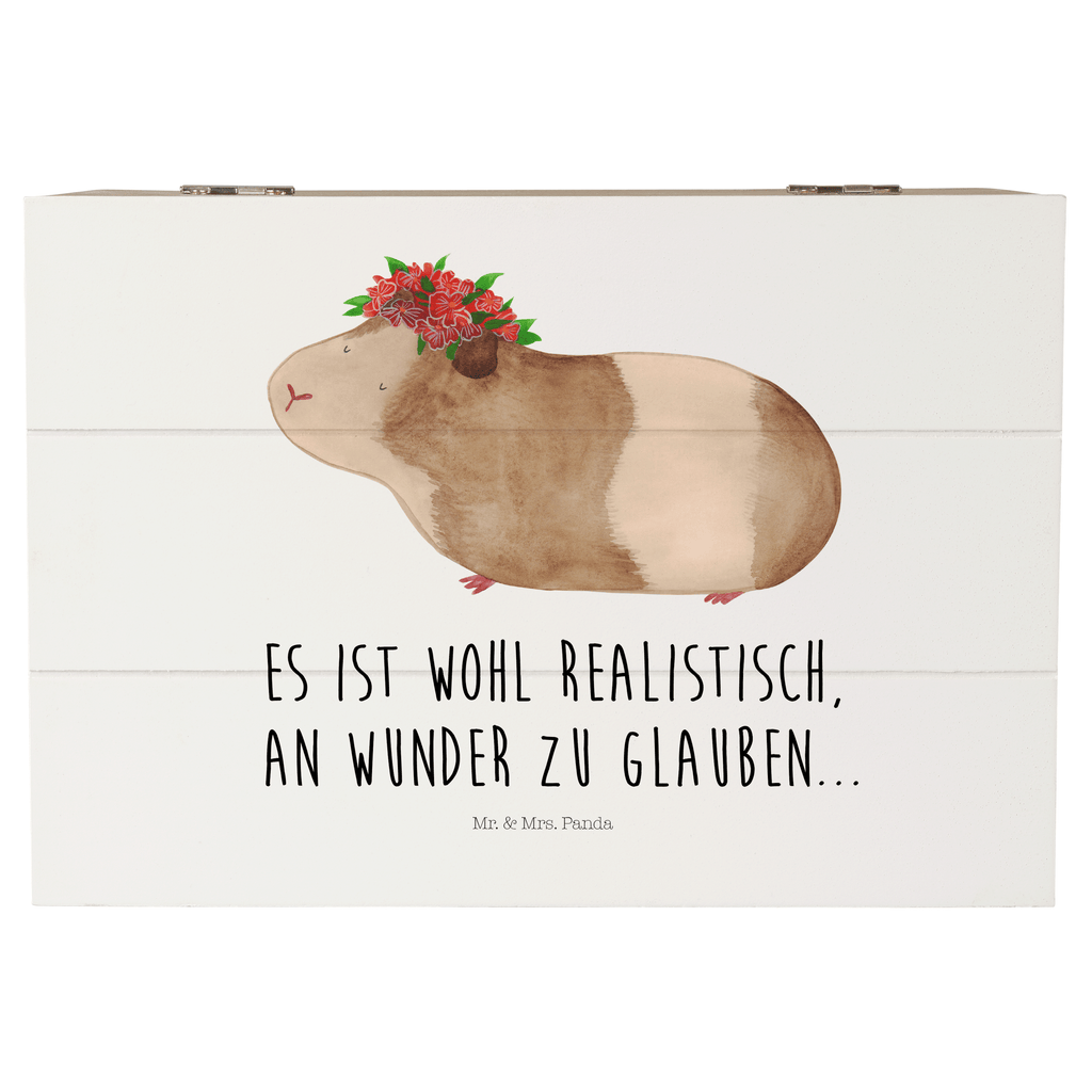 Holzkiste Meerschweinchen weise Holzkiste, Kiste, Schatzkiste, Truhe, Schatulle, XXL, Erinnerungsbox, Erinnerungskiste, Dekokiste, Aufbewahrungsbox, Tiermotive, Gute Laune, lustige Sprüche, Tiere, Meerschweinchen, Meerie, Meeries, Wunder, Blumenkind, Realität, Spruch, Weisheit, Motivation, Wunderland