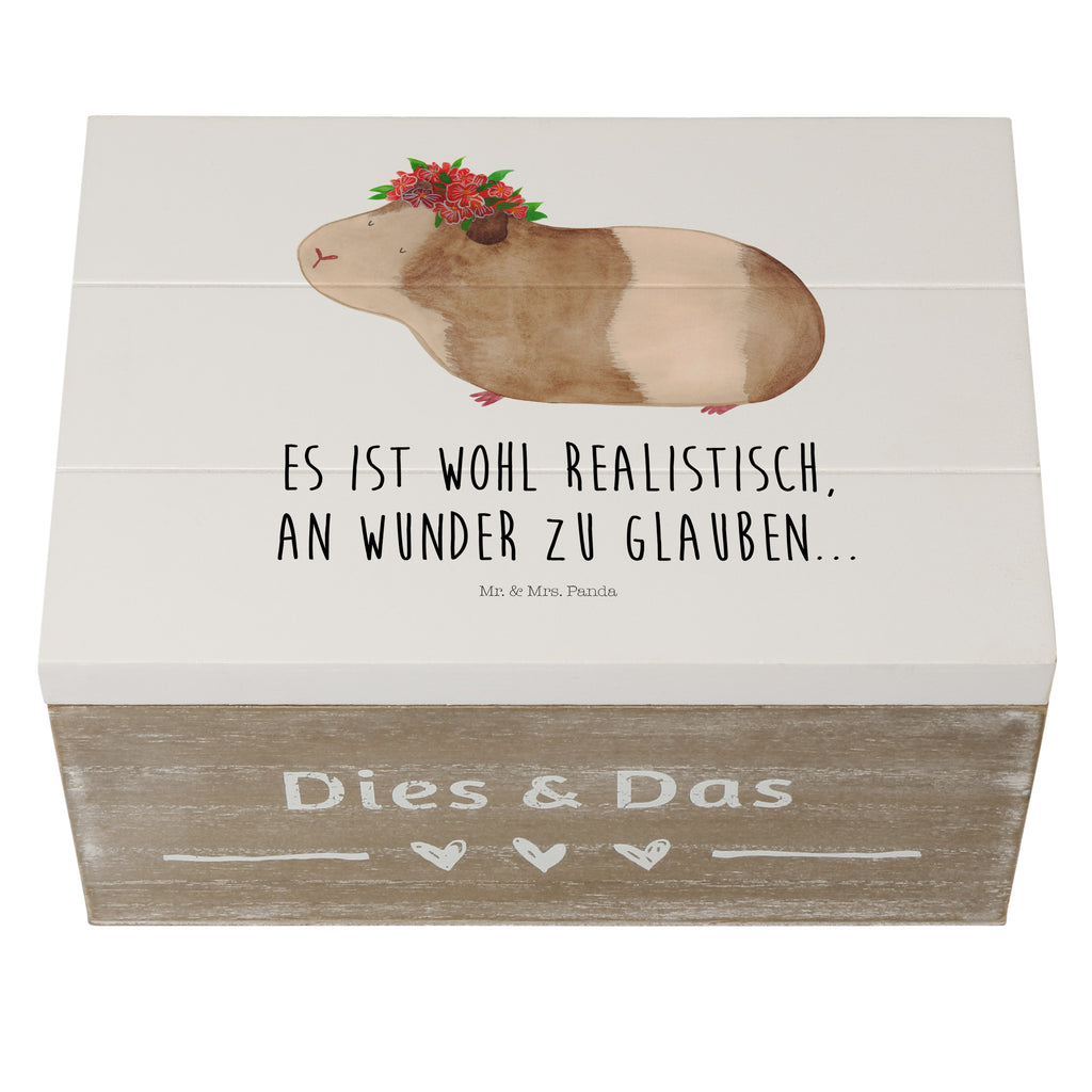 Holzkiste Meerschweinchen weise Holzkiste, Kiste, Schatzkiste, Truhe, Schatulle, XXL, Erinnerungsbox, Erinnerungskiste, Dekokiste, Aufbewahrungsbox, Tiermotive, Gute Laune, lustige Sprüche, Tiere, Meerschweinchen, Meerie, Meeries, Wunder, Blumenkind, Realität, Spruch, Weisheit, Motivation, Wunderland