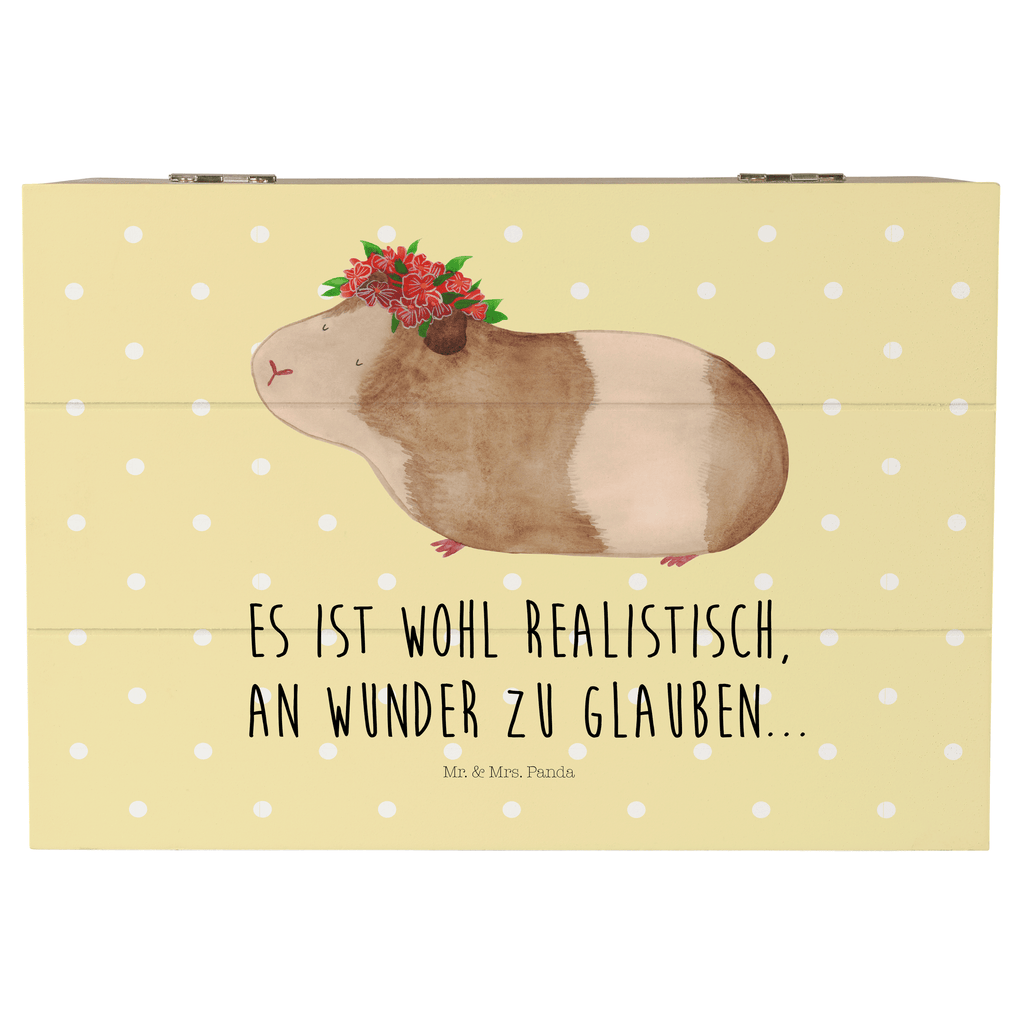 Holzkiste Meerschweinchen weise Holzkiste, Kiste, Schatzkiste, Truhe, Schatulle, XXL, Erinnerungsbox, Erinnerungskiste, Dekokiste, Aufbewahrungsbox, Tiermotive, Gute Laune, lustige Sprüche, Tiere, Meerschweinchen, Meerie, Meeries, Wunder, Blumenkind, Realität, Spruch, Weisheit, Motivation, Wunderland