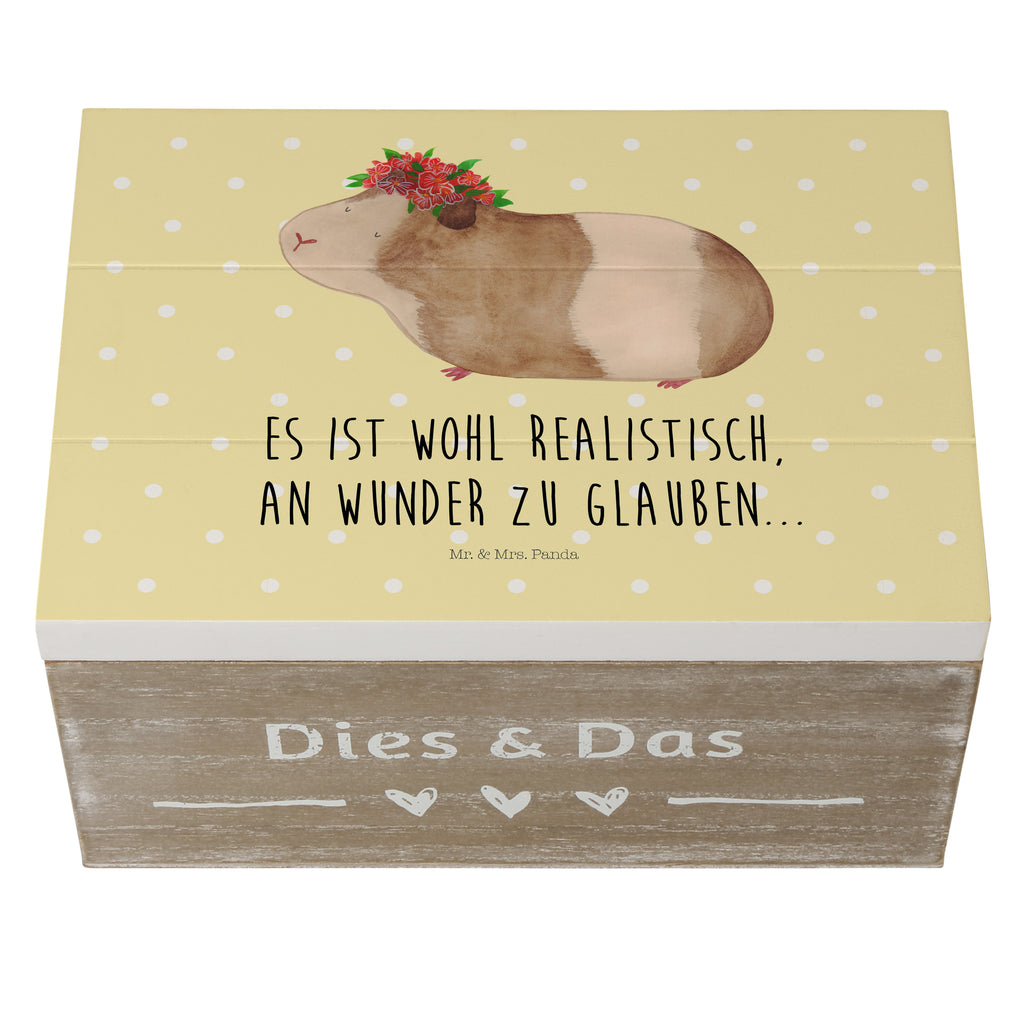 Holzkiste Meerschweinchen weise Holzkiste, Kiste, Schatzkiste, Truhe, Schatulle, XXL, Erinnerungsbox, Erinnerungskiste, Dekokiste, Aufbewahrungsbox, Tiermotive, Gute Laune, lustige Sprüche, Tiere, Meerschweinchen, Meerie, Meeries, Wunder, Blumenkind, Realität, Spruch, Weisheit, Motivation, Wunderland