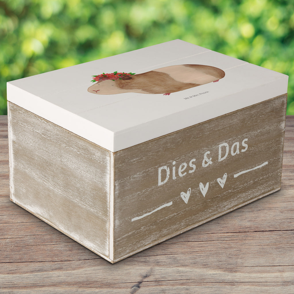 Holzkiste Meerschweinchen weise Holzkiste, Kiste, Schatzkiste, Truhe, Schatulle, XXL, Erinnerungsbox, Erinnerungskiste, Dekokiste, Aufbewahrungsbox, Tiermotive, Gute Laune, lustige Sprüche, Tiere, Meerschweinchen, Meerie, Meeries, Wunder, Blumenkind, Realität, Spruch, Weisheit, Motivation, Wunderland