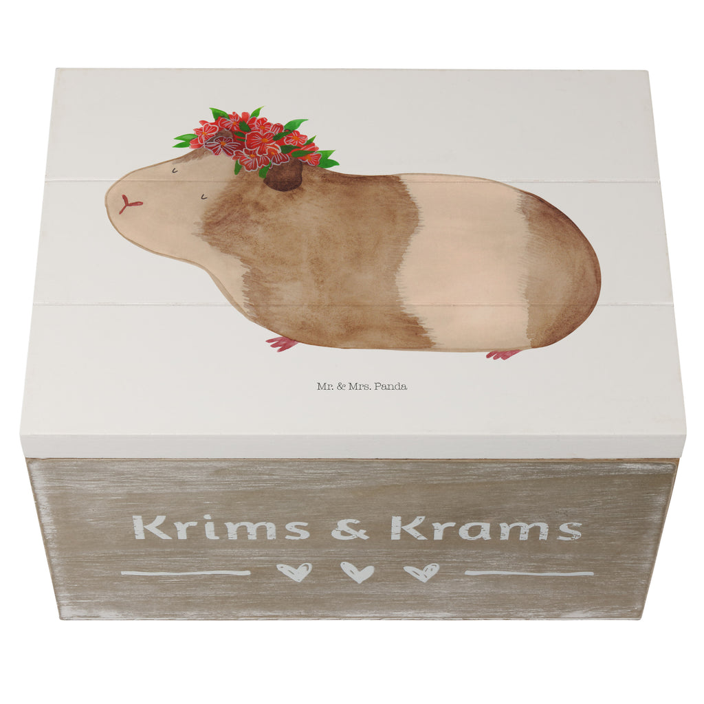 Holzkiste Meerschweinchen weise Holzkiste, Kiste, Schatzkiste, Truhe, Schatulle, XXL, Erinnerungsbox, Erinnerungskiste, Dekokiste, Aufbewahrungsbox, Tiermotive, Gute Laune, lustige Sprüche, Tiere, Meerschweinchen, Meerie, Meeries, Wunder, Blumenkind, Realität, Spruch, Weisheit, Motivation, Wunderland