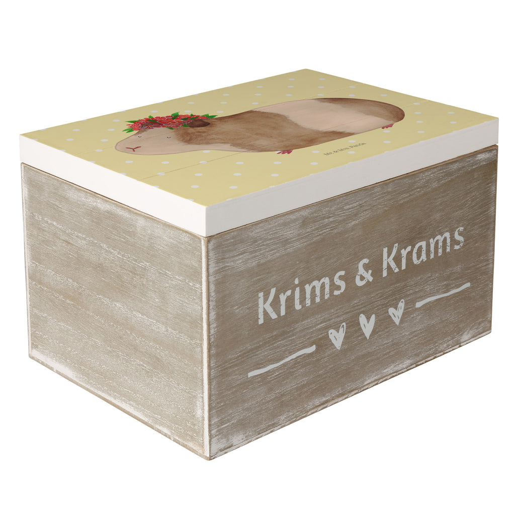 Holzkiste Meerschweinchen weise Holzkiste, Kiste, Schatzkiste, Truhe, Schatulle, XXL, Erinnerungsbox, Erinnerungskiste, Dekokiste, Aufbewahrungsbox, Tiermotive, Gute Laune, lustige Sprüche, Tiere, Meerschweinchen, Meerie, Meeries, Wunder, Blumenkind, Realität, Spruch, Weisheit, Motivation, Wunderland