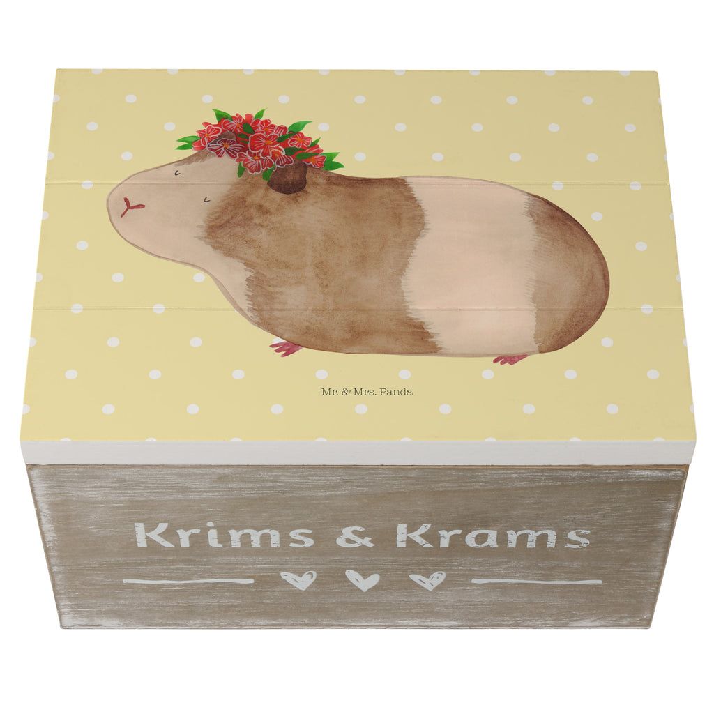 Holzkiste Meerschweinchen weise Holzkiste, Kiste, Schatzkiste, Truhe, Schatulle, XXL, Erinnerungsbox, Erinnerungskiste, Dekokiste, Aufbewahrungsbox, Tiermotive, Gute Laune, lustige Sprüche, Tiere, Meerschweinchen, Meerie, Meeries, Wunder, Blumenkind, Realität, Spruch, Weisheit, Motivation, Wunderland