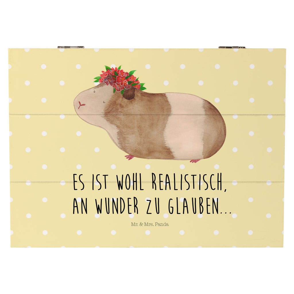 Holzkiste Meerschweinchen weise Holzkiste, Kiste, Schatzkiste, Truhe, Schatulle, XXL, Erinnerungsbox, Erinnerungskiste, Dekokiste, Aufbewahrungsbox, Tiermotive, Gute Laune, lustige Sprüche, Tiere, Meerschweinchen, Meerie, Meeries, Wunder, Blumenkind, Realität, Spruch, Weisheit, Motivation, Wunderland