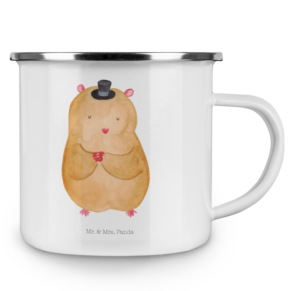 Camping Emaille Tasse Hamster mit Hut Campingtasse, Trinkbecher, Metalltasse, Outdoor Tasse, Emaille Trinkbecher, Blechtasse Outdoor, Emaille Campingbecher, Edelstahl Trinkbecher, Metalltasse für Camping, Kaffee Blechtasse, Camping Tasse Metall, Tiermotive, Gute Laune, lustige Sprüche, Tiere, Hamster, Hut, Magier, Zylinder, Zwerghamster, Zauberer, Houdini