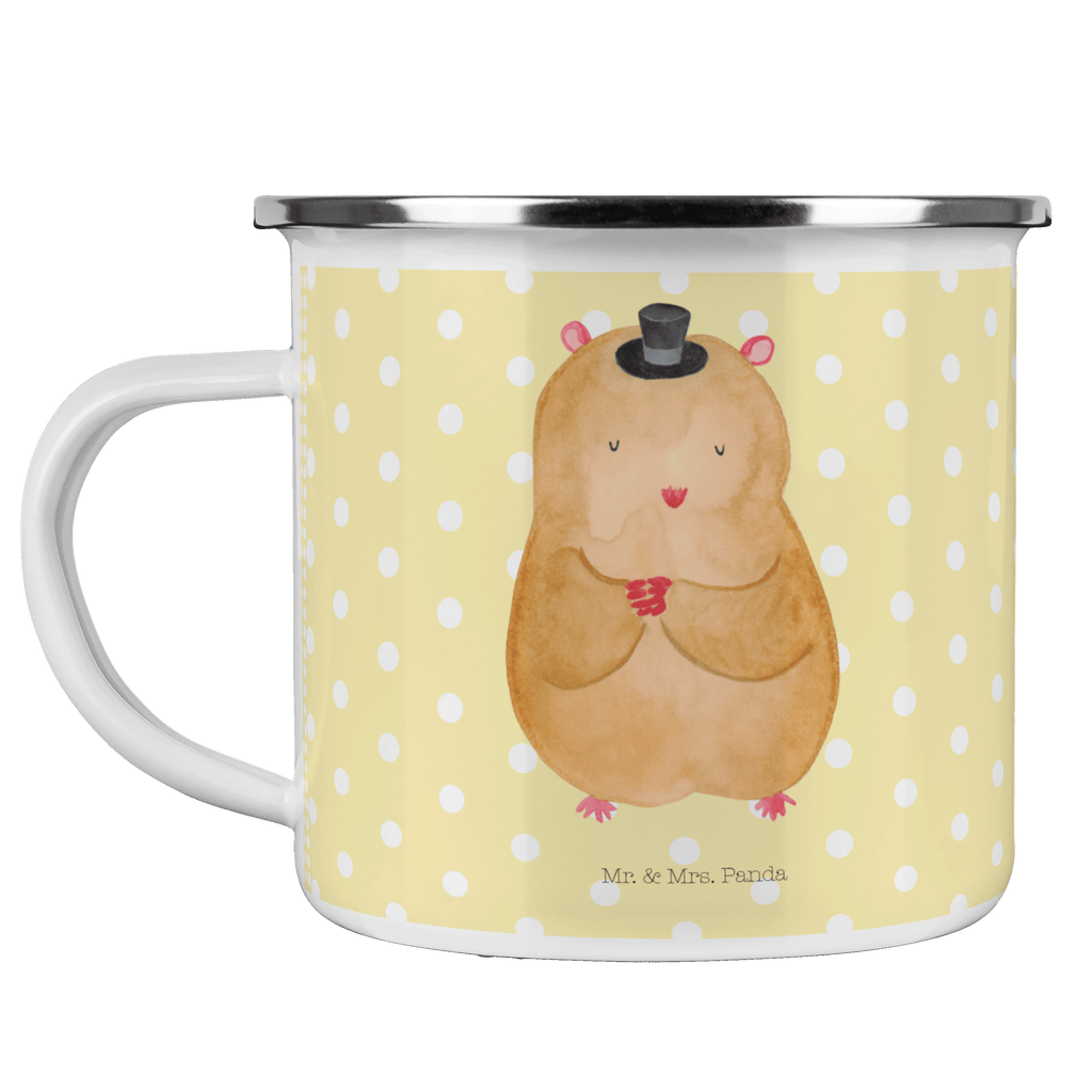 Camping Emaille Tasse Hamster mit Hut Campingtasse, Trinkbecher, Metalltasse, Outdoor Tasse, Emaille Trinkbecher, Blechtasse Outdoor, Emaille Campingbecher, Edelstahl Trinkbecher, Metalltasse für Camping, Kaffee Blechtasse, Camping Tasse Metall, Tiermotive, Gute Laune, lustige Sprüche, Tiere, Hamster, Hut, Magier, Zylinder, Zwerghamster, Zauberer, Houdini
