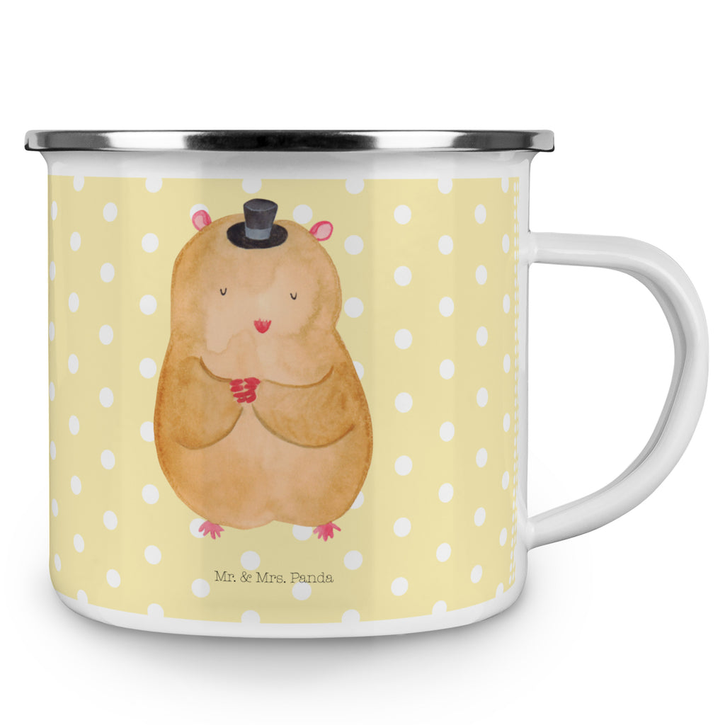 Camping Emaille Tasse Hamster mit Hut Campingtasse, Trinkbecher, Metalltasse, Outdoor Tasse, Emaille Trinkbecher, Blechtasse Outdoor, Emaille Campingbecher, Edelstahl Trinkbecher, Metalltasse für Camping, Kaffee Blechtasse, Camping Tasse Metall, Tiermotive, Gute Laune, lustige Sprüche, Tiere, Hamster, Hut, Magier, Zylinder, Zwerghamster, Zauberer, Houdini