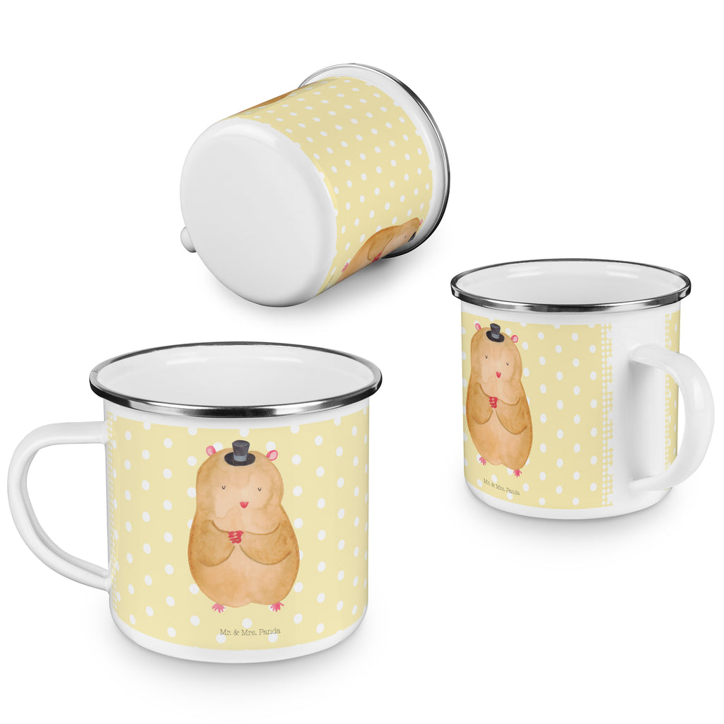 Camping Emaille Tasse Hamster mit Hut Campingtasse, Trinkbecher, Metalltasse, Outdoor Tasse, Emaille Trinkbecher, Blechtasse Outdoor, Emaille Campingbecher, Edelstahl Trinkbecher, Metalltasse für Camping, Kaffee Blechtasse, Camping Tasse Metall, Tiermotive, Gute Laune, lustige Sprüche, Tiere, Hamster, Hut, Magier, Zylinder, Zwerghamster, Zauberer, Houdini