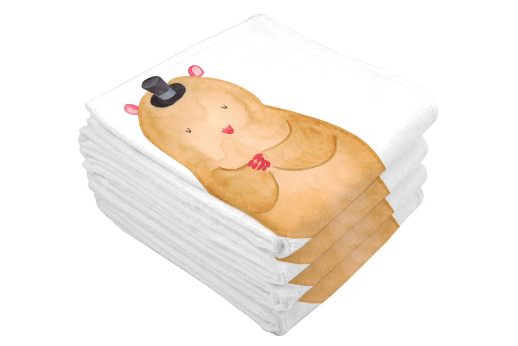 Gäste Handtuch Hamster mit Hut Gästetuch, Reisehandtuch, Sport Handtuch, Frottier, Kinder Handtuch, Tiermotive, Gute Laune, lustige Sprüche, Tiere, Hamster, Hut, Magier, Zylinder, Zwerghamster, Zauberer, Houdini
